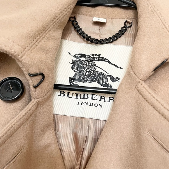 Burberry double breasted cashmere wool short trench coat 2 - Picture 3 of 9